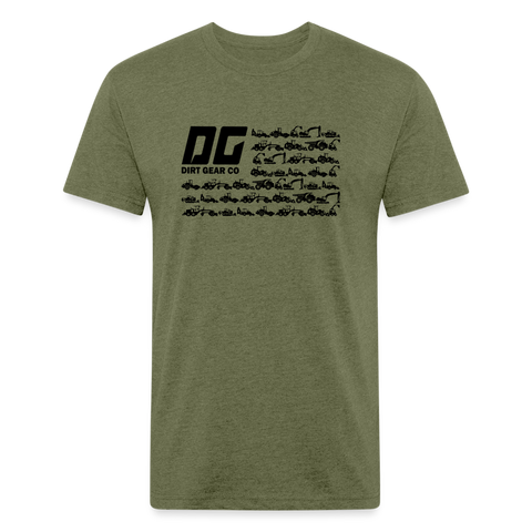 Fitted Cotton/Poly T-Shirt by Next Level - heather military green