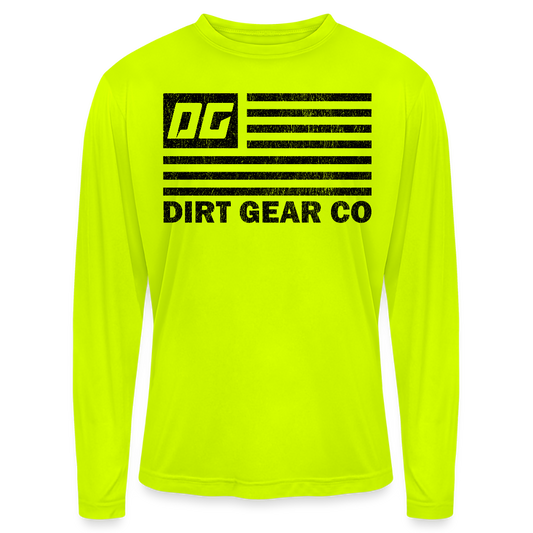 Men's Zone Performance Long-Sleeve T-Shirt - safety yellow