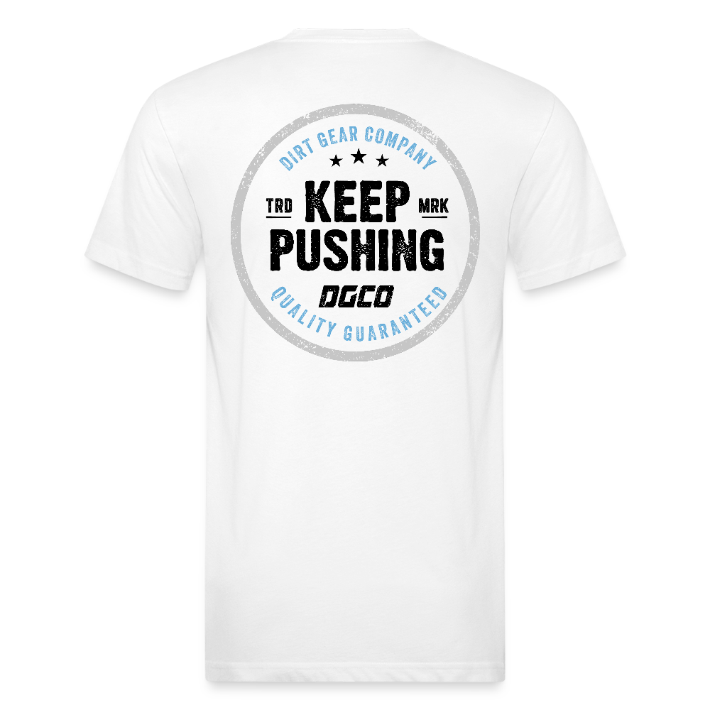White Keep Pushing Circle - white
