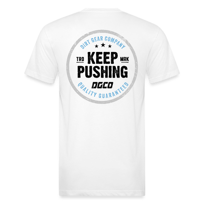 White Keep Pushing Circle - white