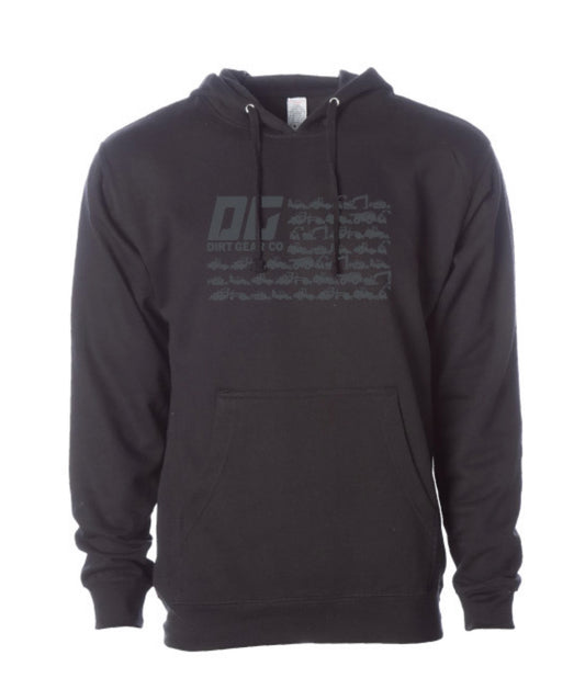 DG FLAG BLACK ON BLACK HOODIE