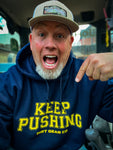 KEEP PUSHING NAVY HOODIE